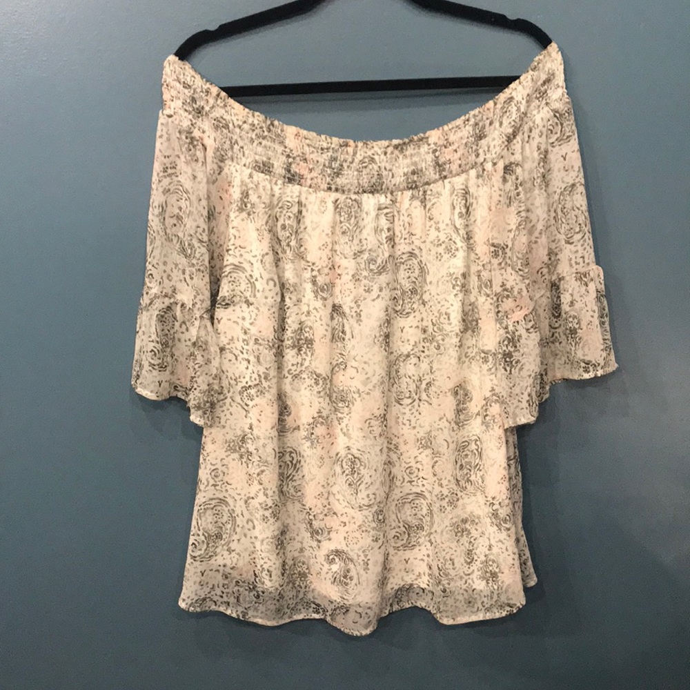 Pastel Off-the-Shoulder Blouse